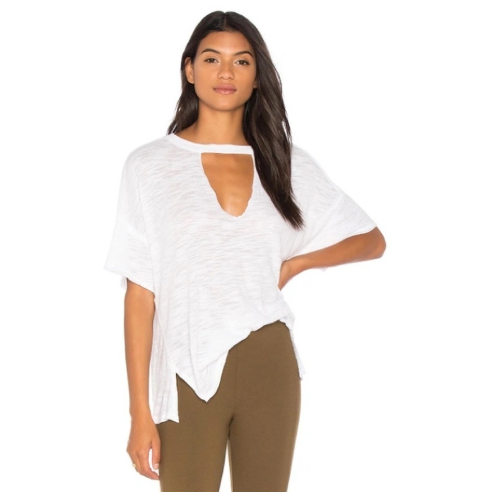 WE THE FREE PEOPLE Kelly Green Jordan Cutout Tee